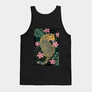 Leopard Among the Flowers Tank Top